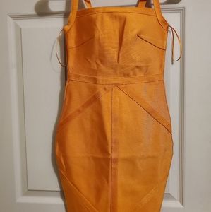 NWT. PrettyLittleThing mini-dress. Orange. Size 0.